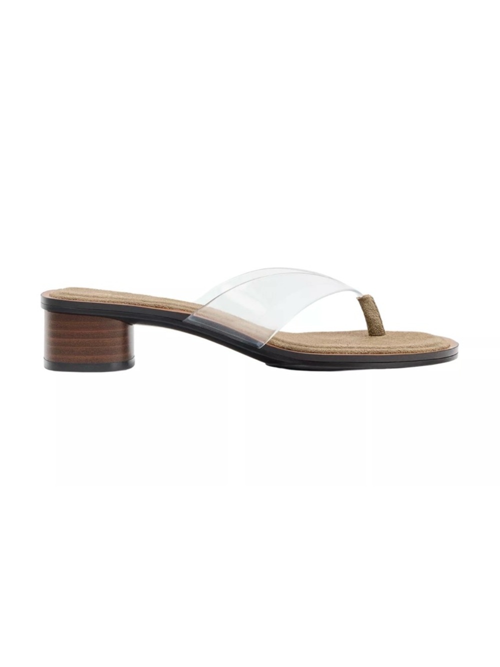 Zara Wide Heel Vinyl Sandals SZ 40